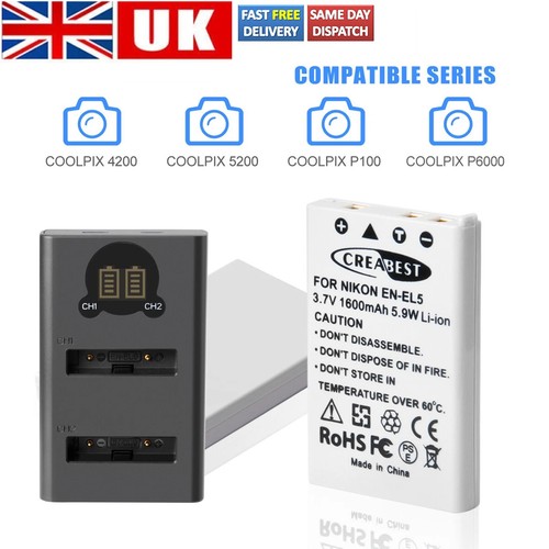 6ah el5 battery - 2x, 1.6ah