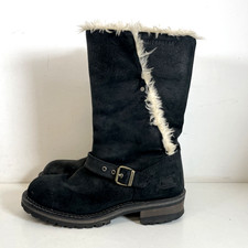 Caterpillar CAT Mardy Faux Fur Lined Leather Boots Size UK 8 Eur 41