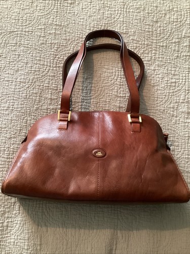 Bridge handbag brown - brown, leather