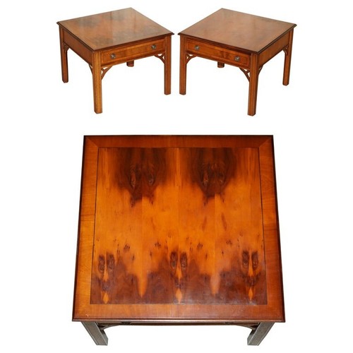 Lovely pair burr yew wood - pair,