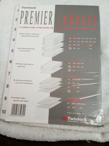 Twinlock premier indexes 10 - twinlock,