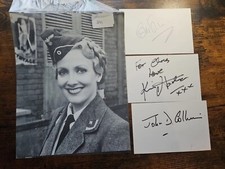 Allo Allo Hand Signed Autographs 3x Cast Members Kim Hartmen John D... COA AFTAL