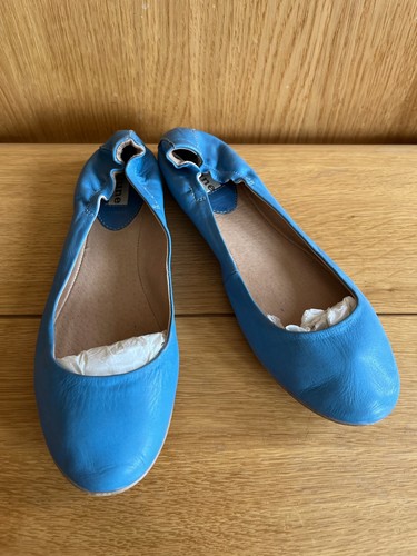 Dune flat ballerina shoes blue - shoes,