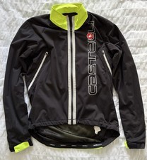 Castelli soft shell cycling jacket, medium, black / reflective