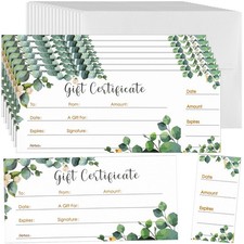 50 Sets Gift Certificate for
