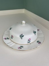Crown Staffordshire Bone China Butter Dish