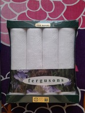 4 Irish Linen Napkins 16" Square Boxed Fergusons