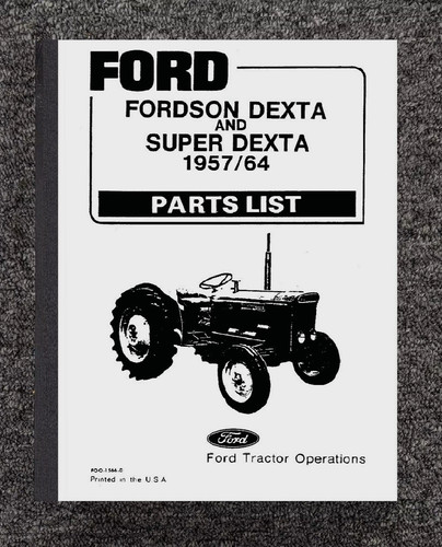 Tractor service parts manual - service,