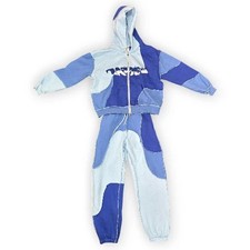 Named Collective Womens Blue Patchwork Tracksuit Size Small rrp£200 (N1)