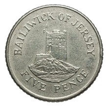 1990 Jersey 5 Pence Coin
