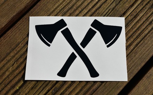 Axes axe vinyl decal sticker - vinyl,