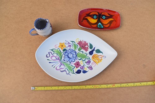 Three vintage poole pottery - vintage,