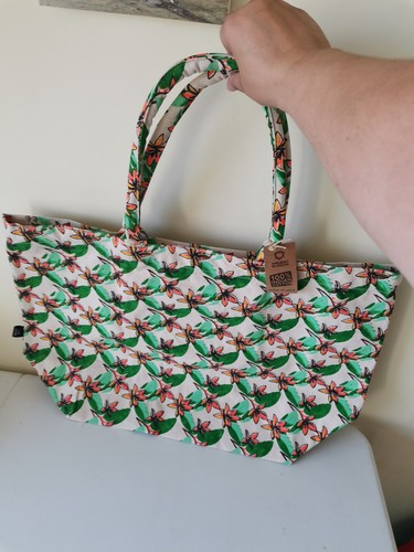 Frangipani cotton shoulder bag - frangipani,