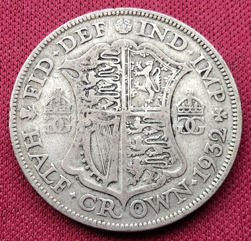 1932 half crown - half, kgv