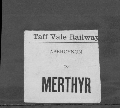 Taff vale railway - taff,