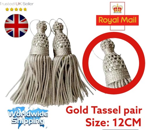 Silver bullion tassels - silver,