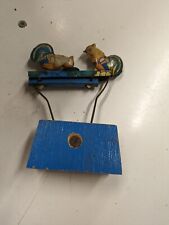 Tin Toy Litho Rooster Chicken Pecking Mechanical Squeeze Action