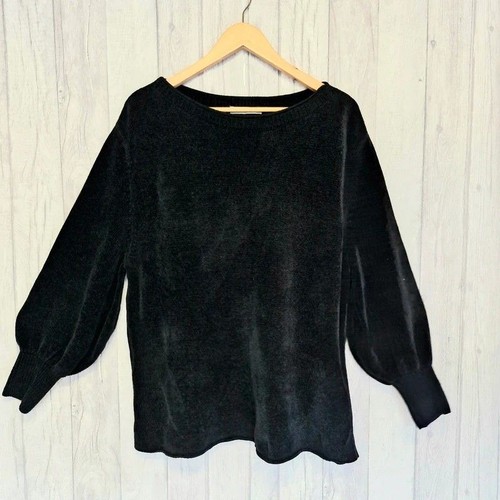 Zara knit black chenille - zara,