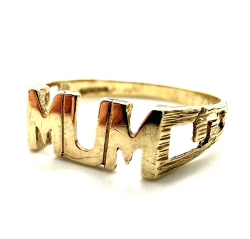 9ct gold mum ring classic - gold,