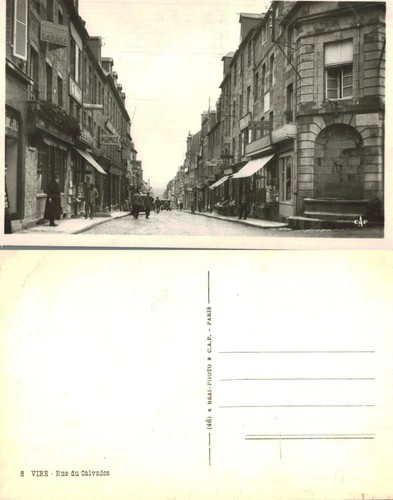 Vintage postcard vire rue - vintage,