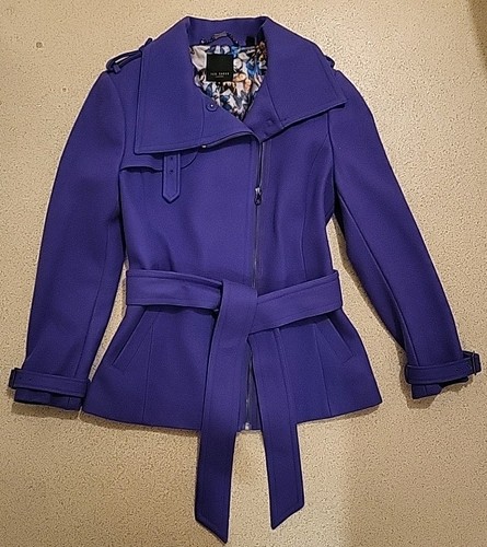 Ted baker coat purple - ted, wool