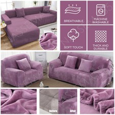Velvet elastic stretch sofa - velvet,
