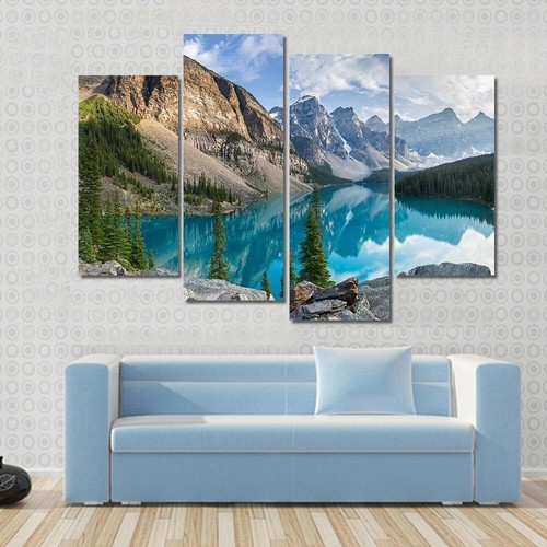 Nature moraine lake and - moraine,