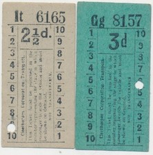 Cleethorpes Corporation Bus ticket x2  see scan No Buyers fee CH2824