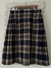 Highland Home Industries Women's Tartan Kilt Vintage Size 20 100% Wool