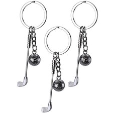 3 Pcs Key Ring Chain Golf