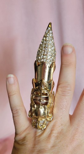 Gold tone rhinestone full - rhinestone,