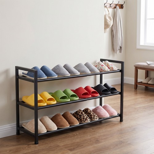 Tier metal shoe rack storage - tier,