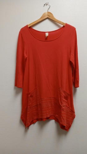 Chalet orange stripe hem - orange,