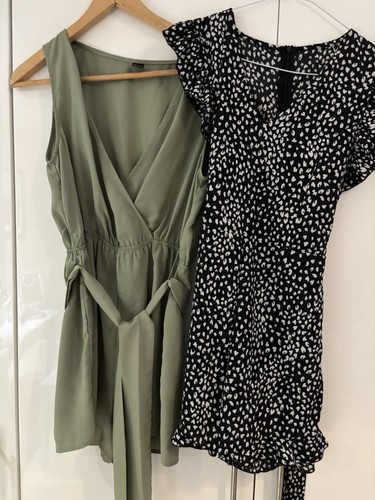 Shein wrap playsuits khaki - (khaki, +