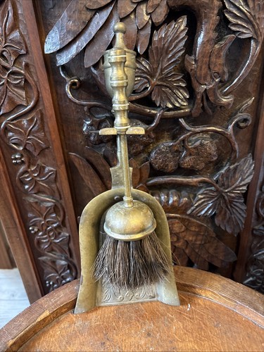 Vintage brass fireplace - brass,