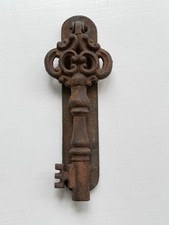 CAST IRON DOOR KNOCKER Key Antique Architectural Salvage Old Vintage  (N
