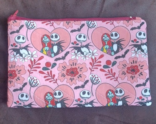 Handmade makeup bag zip pouch - makeup,