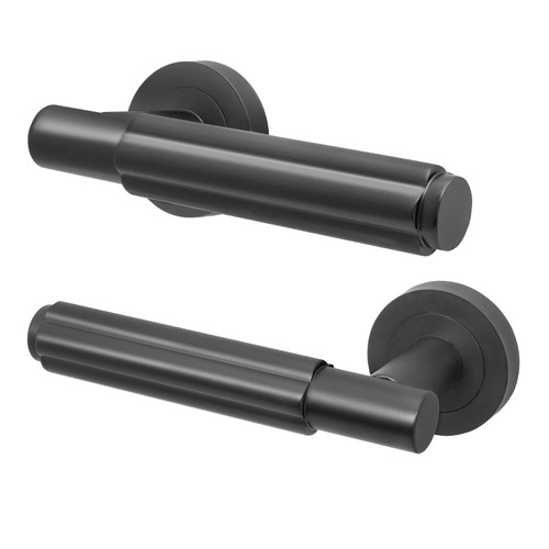 Black internal door handle - door,