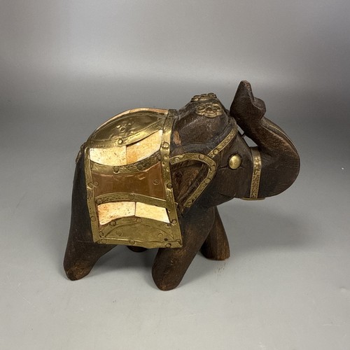 Wooden hand carved elephant - wooden,