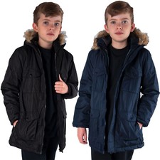 BOYS PARKA JACKET KIDS WINTER