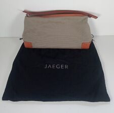 Jaegar Khaki Canvas handbag With Dustbag 