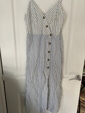 Zara Striped Blue And White Dress Medium