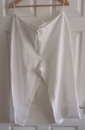 White 100 linen wide - linen, leg