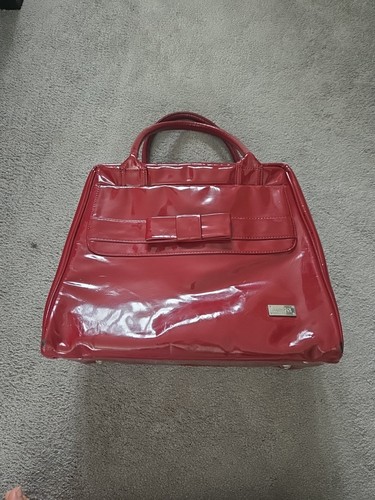 Antler red patent faux - , leather