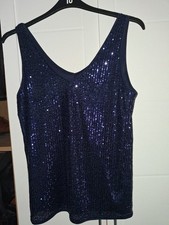 Sparkly Blue Sleeveless Top