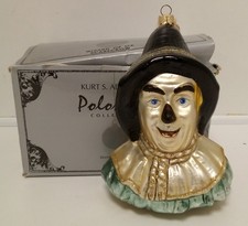 Kurt S Adler Polonaise Wizard of Oz Scarecrow Glass Christmas Ornament