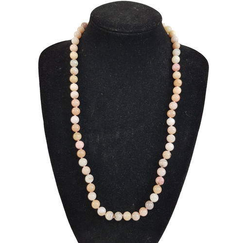 Pink opal 10mm beaded semi - opal,