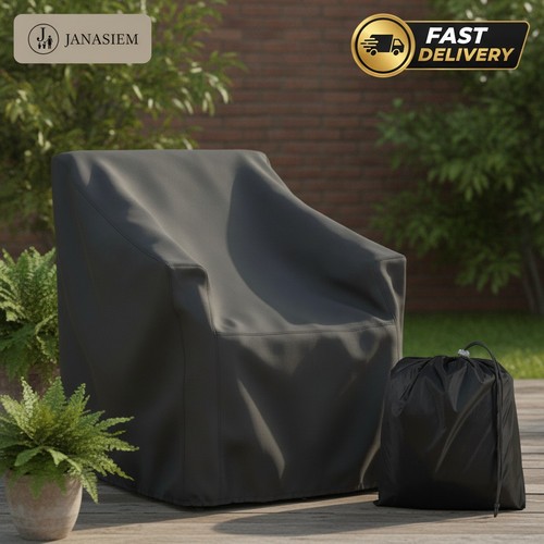 Black outdoor chair cover - black,