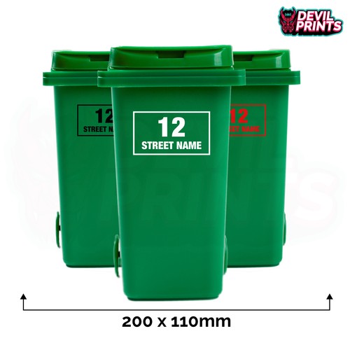 Wheelie bin sticker - x,