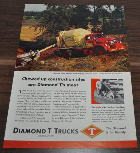 1957 diamond 730 truck ad - diamond,